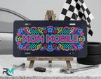 Mom Mobile Neon Retro Vanity Plate - Road Muse