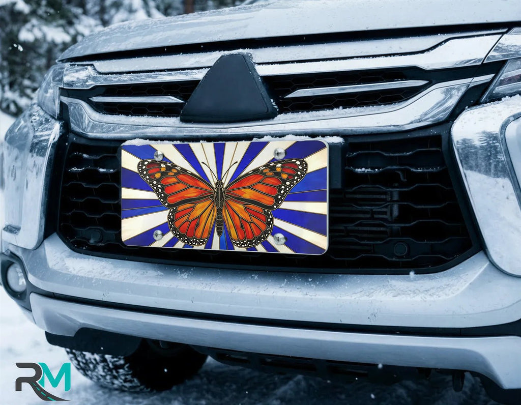 Monarch Butterfly Vanity Plate - Road Muse