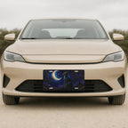 Moonlit Black Cat Crescent Moon Vanity Plate - Road Muse