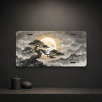 Moonlit Bonsai Tree Vanity Plate - Road Muse