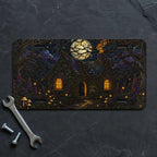 Moonlit Cottage Haunted Forest Vanity Plate - Road Muse