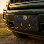 Moonlit Cottage Haunted Forest Vanity Plate - Road Muse