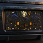 Moonlit Cottage Haunted Forest Vanity Plate - Road Muse