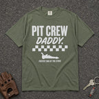 moss pit crew daddy graphic tee — checkered flag racing car vintage comfort colors shirt