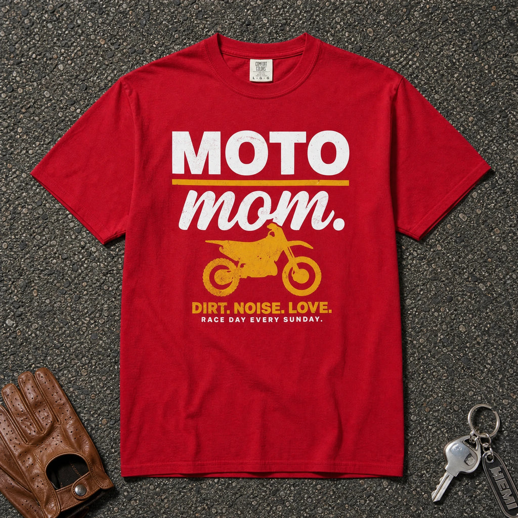 Moto Mom Dirt Bike Graphic Tee - Road Muse