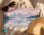 Mountain Lake Reflection Vanity Plate - Road Muse