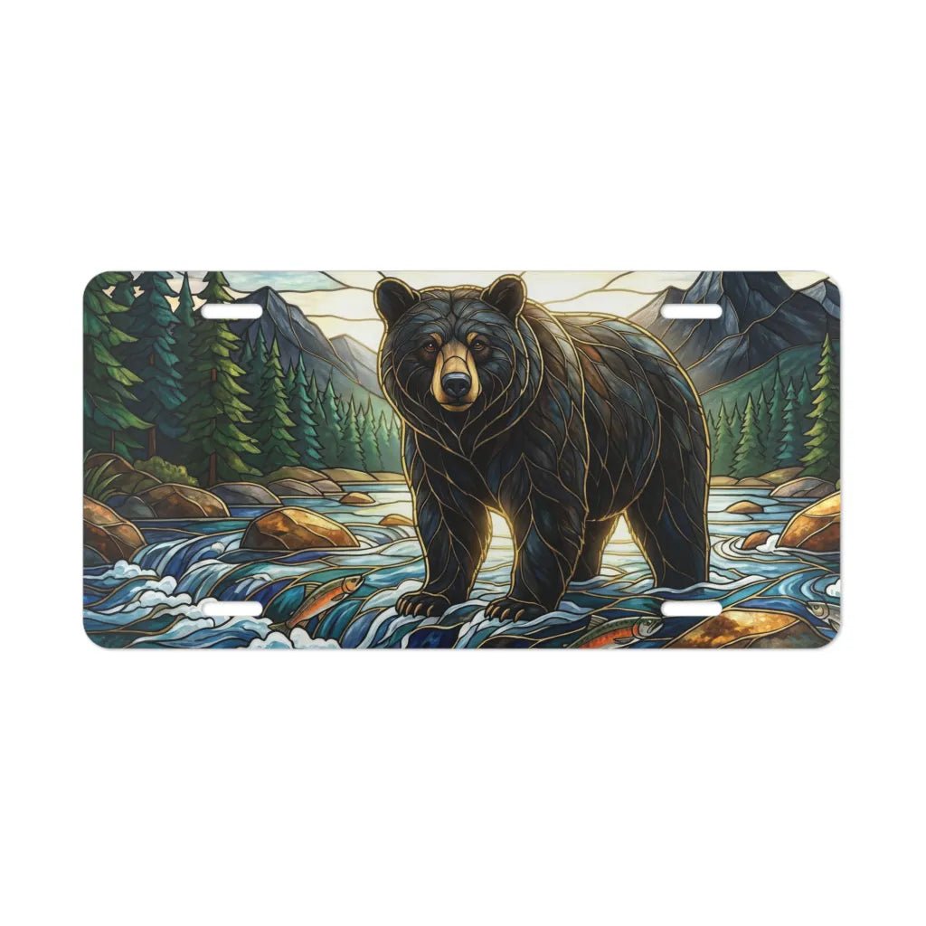 Mountain River Bear Vanity Plate - Road Muse