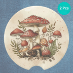 Mushroom Car Coasters Set - Road Muse