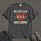 My Left Leg Does Cardio Heartbeat Tee - Road Muse