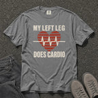 My Left Leg Does Cardio Heartbeat Tee - Road Muse