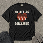 My Left Leg Does Cardio Heartbeat Tee - Road Muse