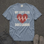 My Left Leg Does Cardio Heartbeat Tee - Road Muse