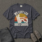 My Left Leg Does Cardio Retro Driving Tee - Road Muse