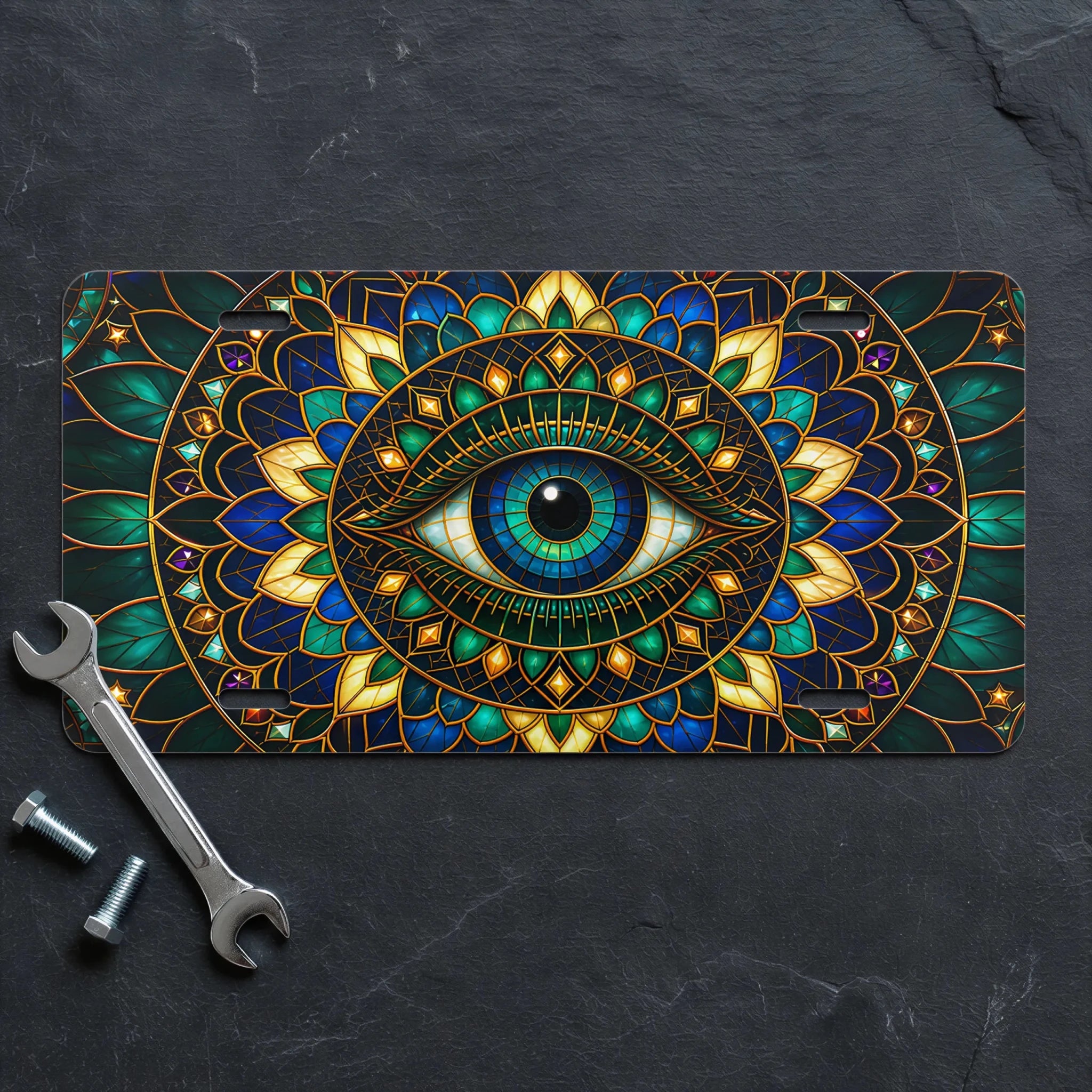 Mystic Eye Mandala Vanity Plate - Road Muse