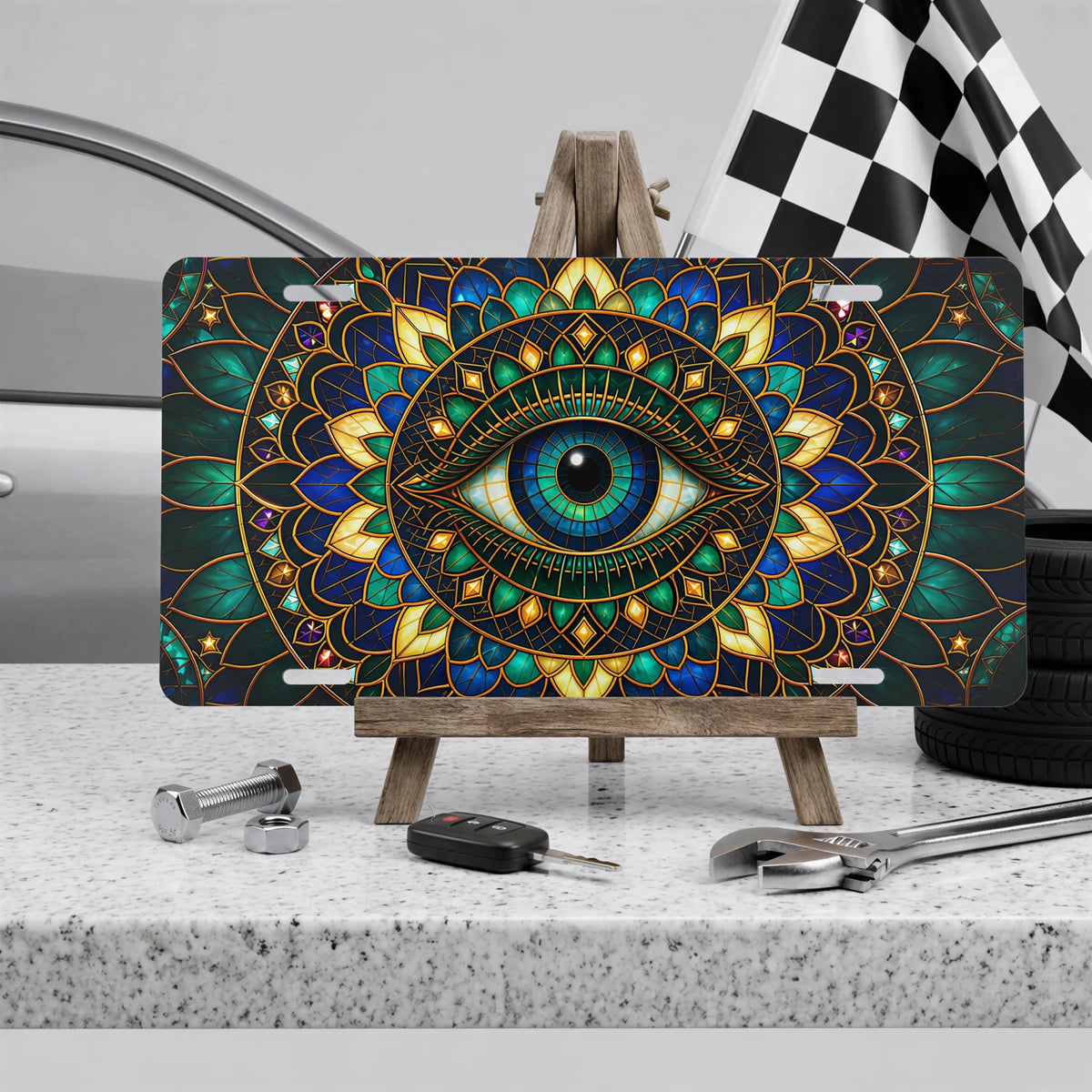 Mystic Eye Mandala Vanity Plate - Road Muse