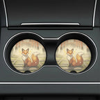 Mystic Fox Car Coasters Set - Road Muse