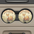 Mystic Fox Car Coasters Set - Road Muse