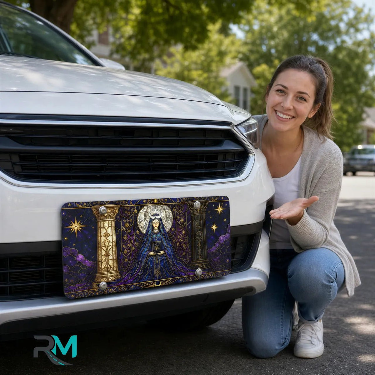 Mystic Oracle Celestial Vanity Plate - Road Muse