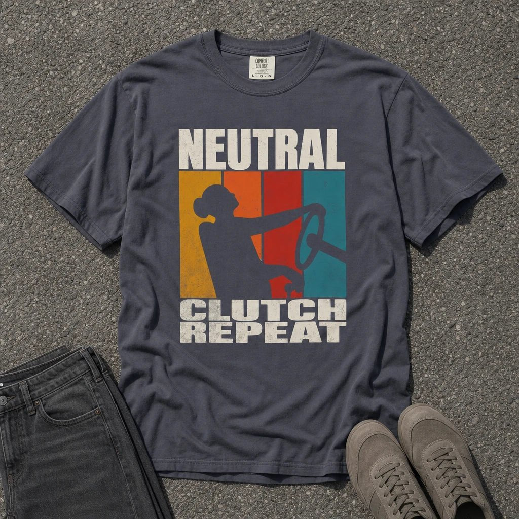 Neutral Clutch Repeat Retro Color Block Tee - Road Muse