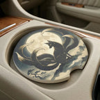 Nine-Tailed Fox Car Coasters Set - Road Muse