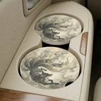 Nine-Tailed Fox Mystical Car Coasters Set - Road Muse