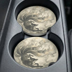 Nine-Tailed Fox Mystical Car Coasters Set - Road Muse