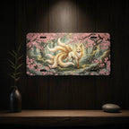 Nine-Tailed Fox Sakura Forest Vanity Plate - Road Muse
