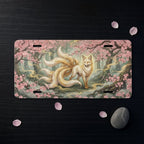 Nine-Tailed Fox Sakura Forest Vanity Plate - Road Muse