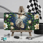 Opossum Moon Magnolias Vanity Plate - Road Muse