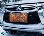 Orange Lily Floral Vanity Plate - Road Muse