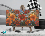 Orange Lily Floral Vanity Plate - Road Muse