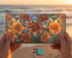 Orange Lily Floral Vanity Plate - Road Muse