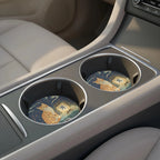 Orange Tabby Cat Lantern Car Coasters Set - Road Muse