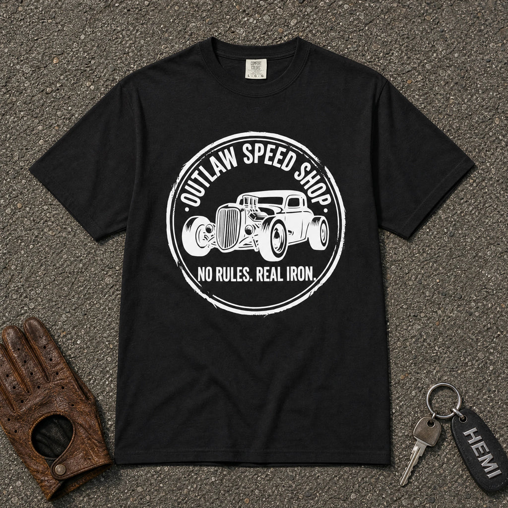 Outlaw Speed Shop Hot Rod Tee - Road Muse