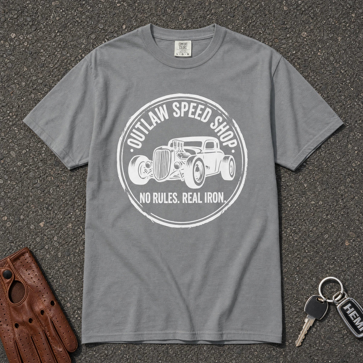 Outlaw Speed Shop Hot Rod Tee - Road Muse