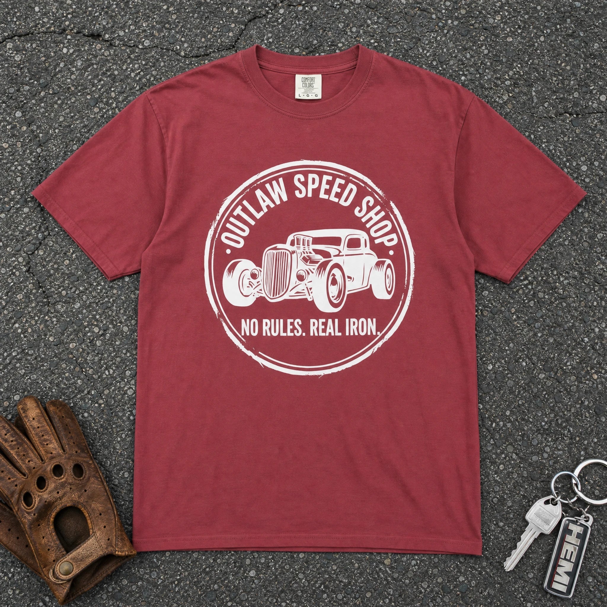 Outlaw Speed Shop Hot Rod Tee - Road Muse