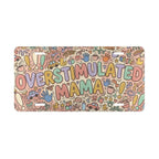 Overstimulated Mama Colorful Doodle Vanity Plate - Road Muse