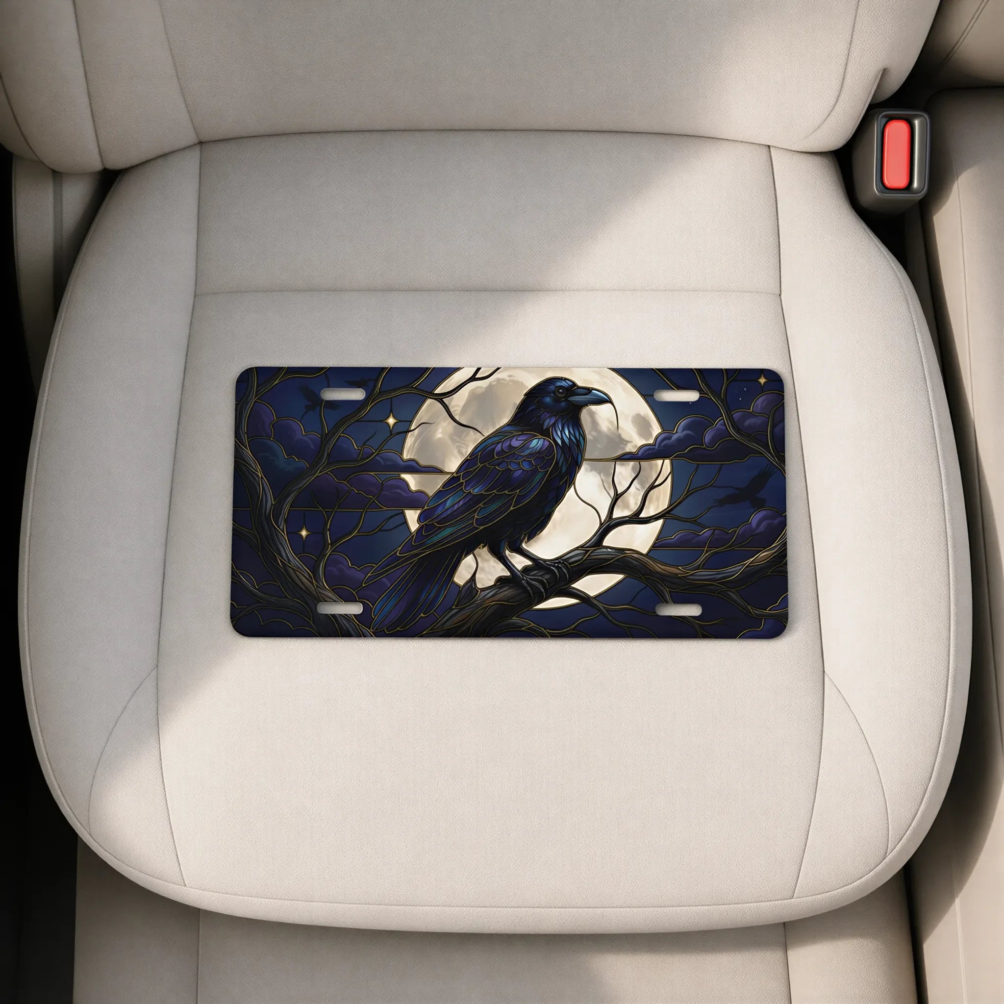 Moonlit Raven Vanity Plate