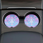 Pastel Anime Girl Magical Kawaii Car Coasters Set - Road Muse