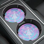 Pastel Anime Girl Magical Kawaii Car Coasters Set - Road Muse