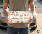 First My Mom Forever My Friend Gold Watercolour Vanity Plate