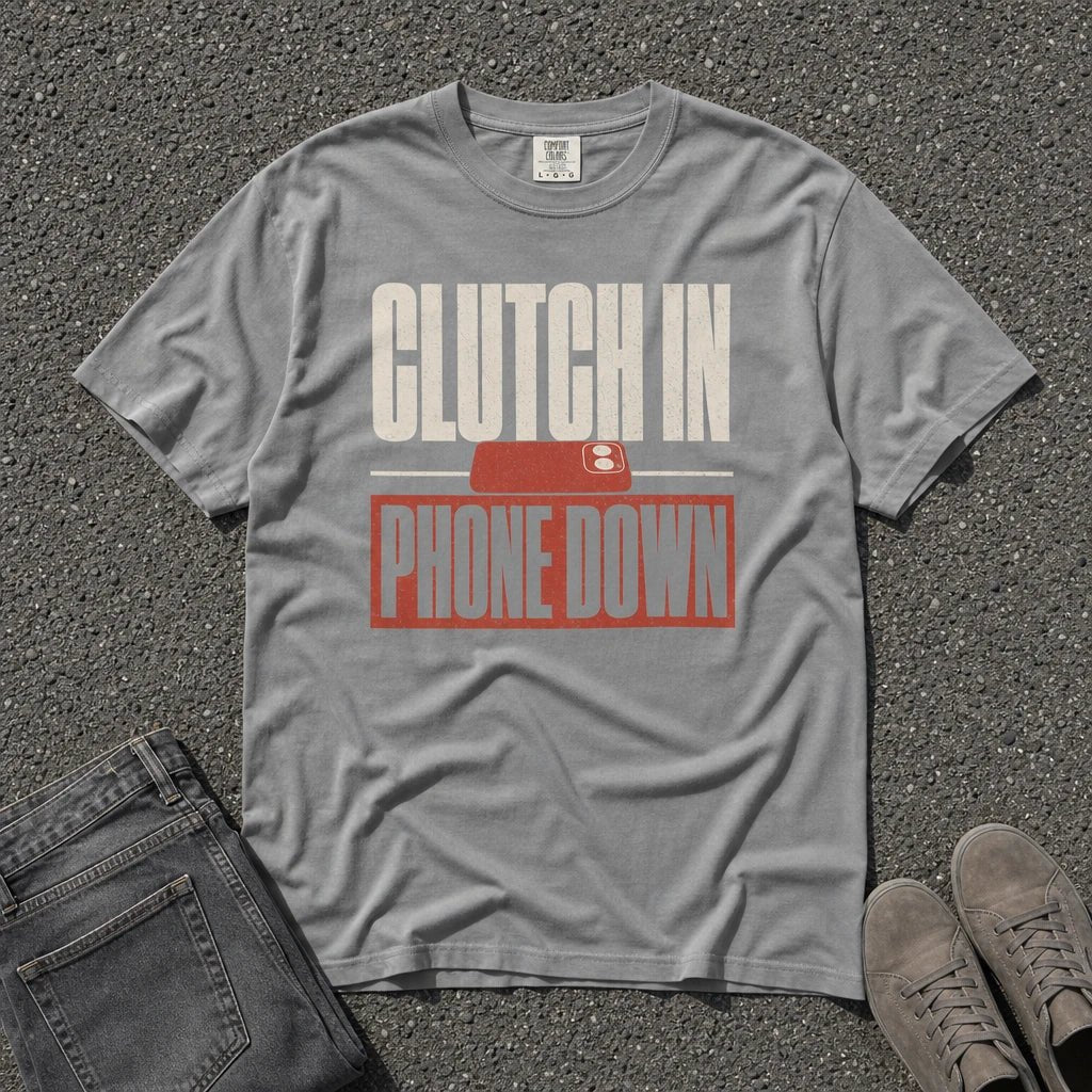 Phone Down Driving Typography Tee - Road Muse