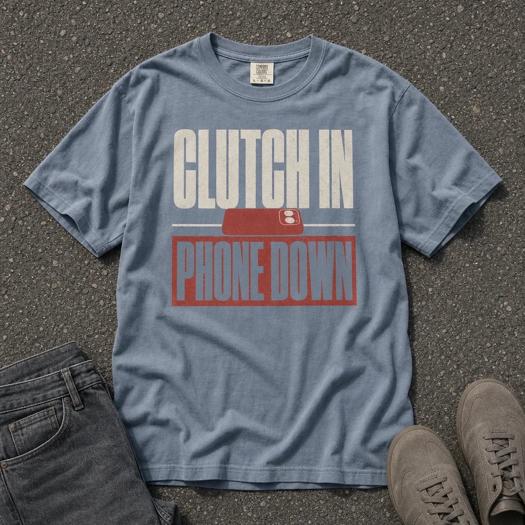 Phone Down Driving Typography Tee - Road Muse