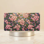 Pink Floral Pattern Vanity Plate - Road Muse
