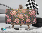 Pink Floral Pattern Vanity Plate - Road Muse