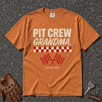 Pit Crew Grandma Racing Flags Tee - Road Muse