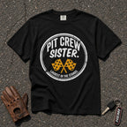 Pit Crew Sister Racing Flags Tee - Road Muse