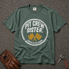 Pit Crew Sister Racing Flags Tee - Road Muse