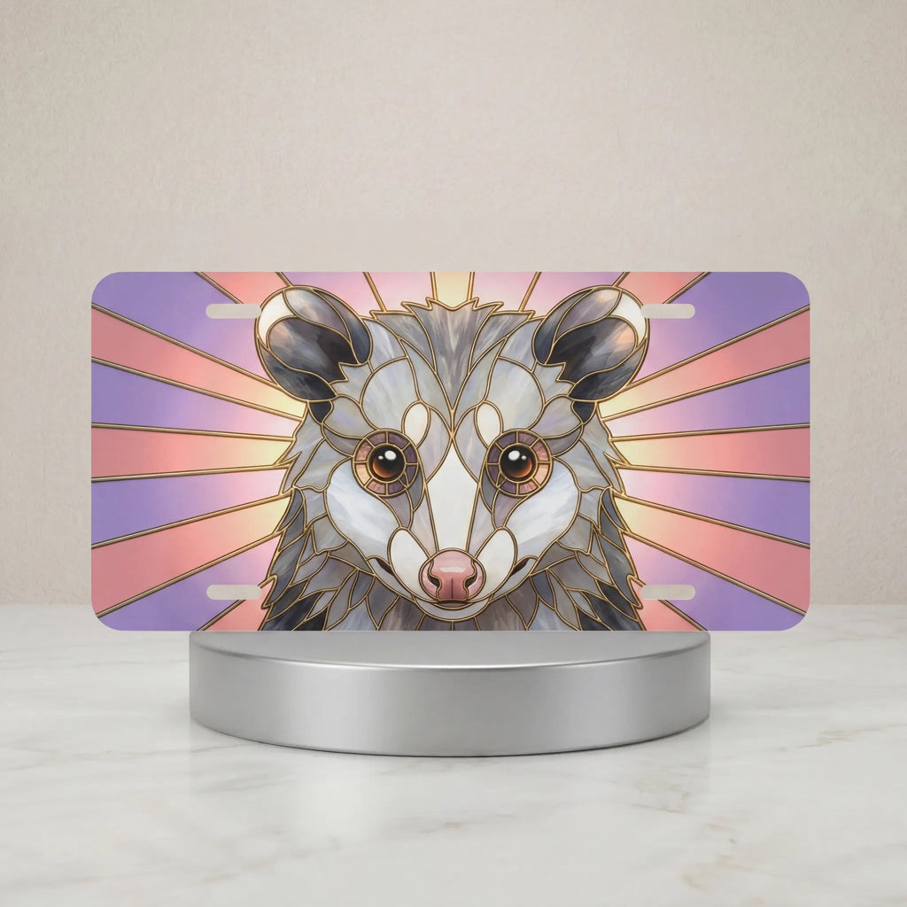 Possum Portrait Vanity Plate - Road Muse
