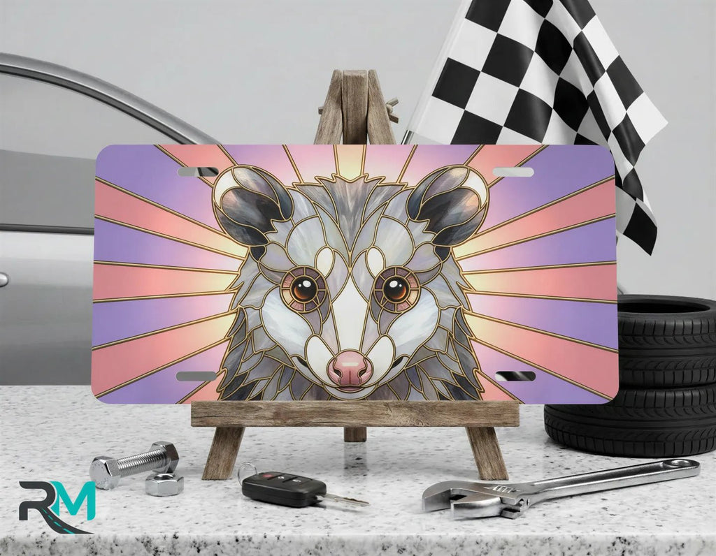 Possum Portrait Vanity Plate - Road Muse